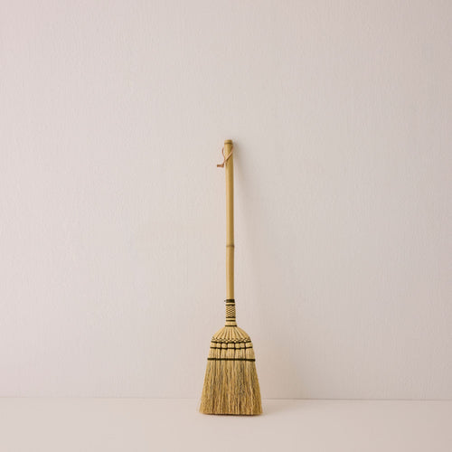 Bamboo Handle Kids Broom - Natural & Olive
