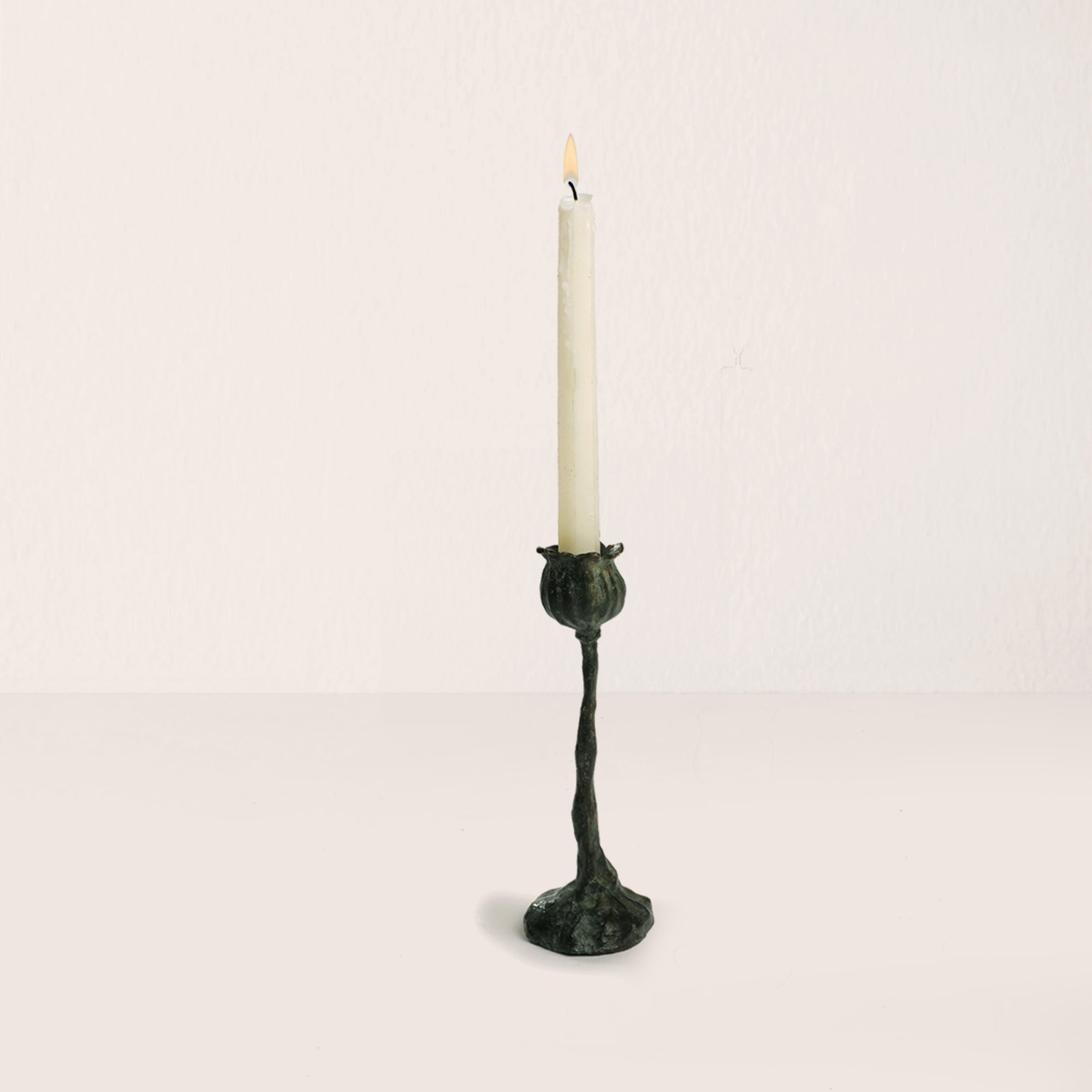 Bronze Poppy Candlestick
