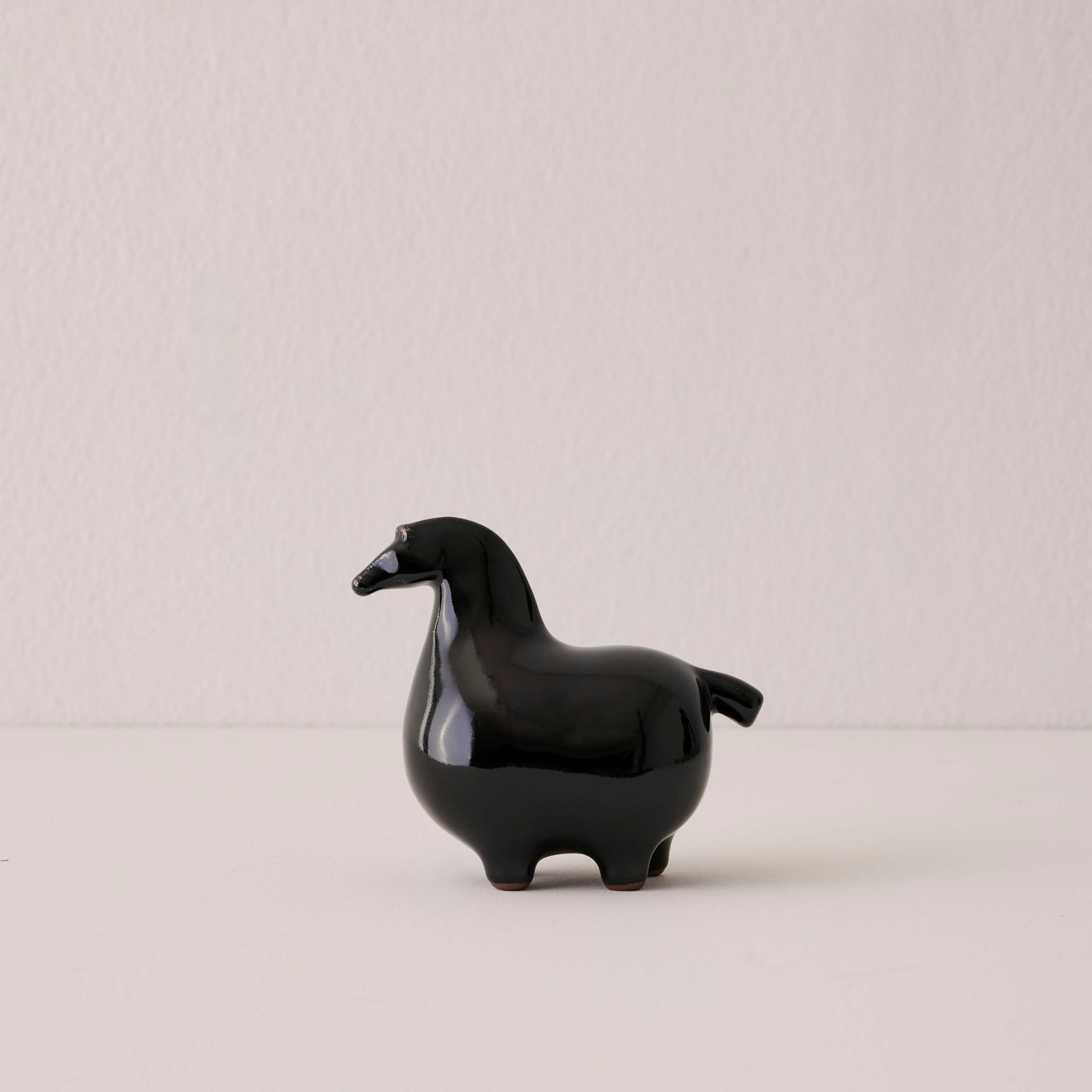 Ceramic Horse Figurine - Glazed