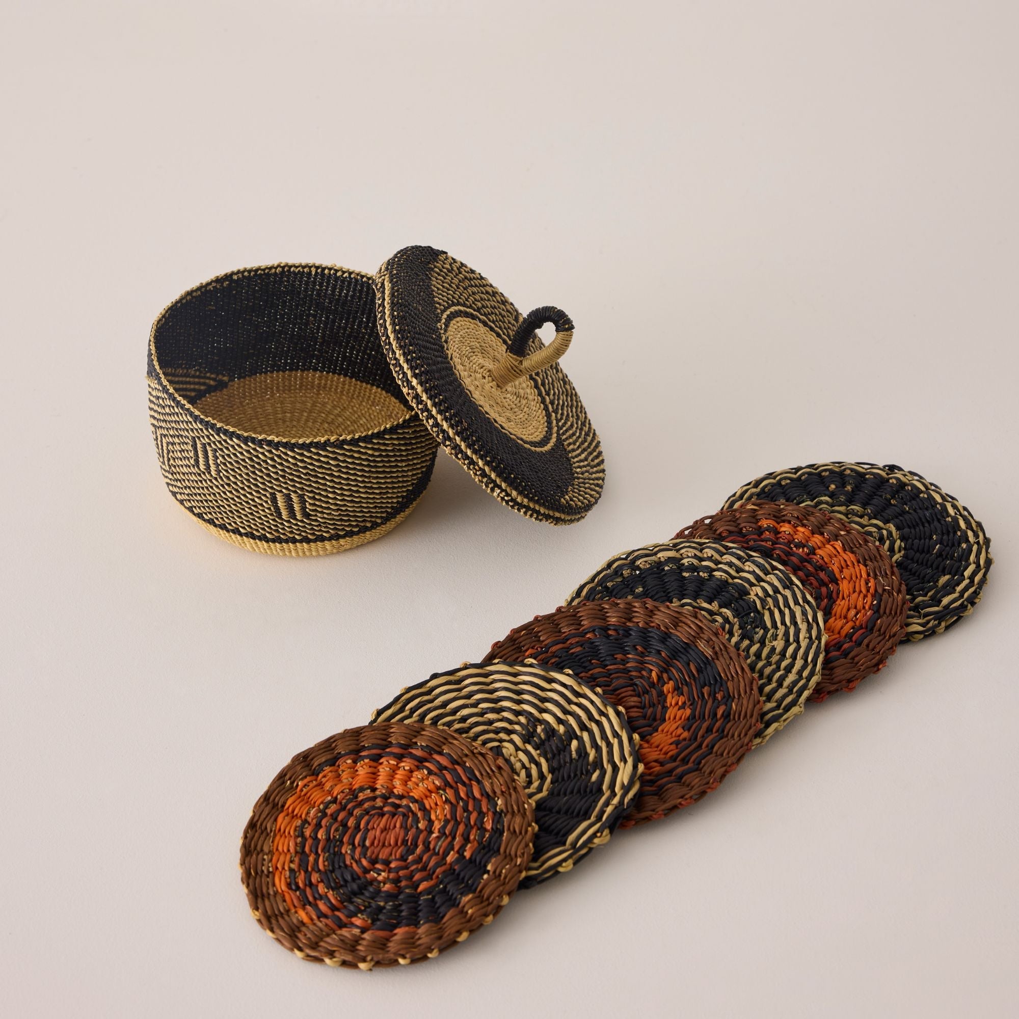 Coasters & Holder - Set of 6 - Exclusive