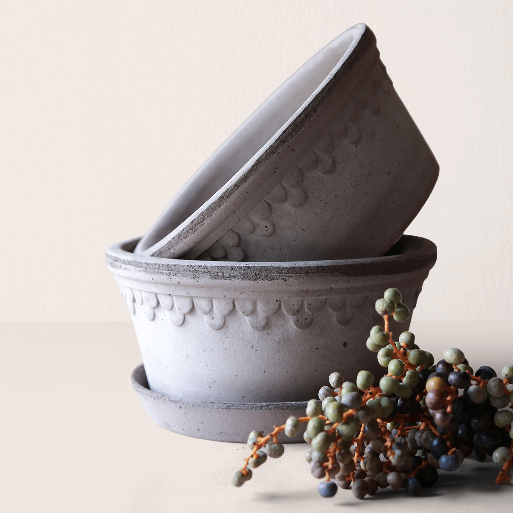 Copenhagen Ø21 Low Planter & Saucer
