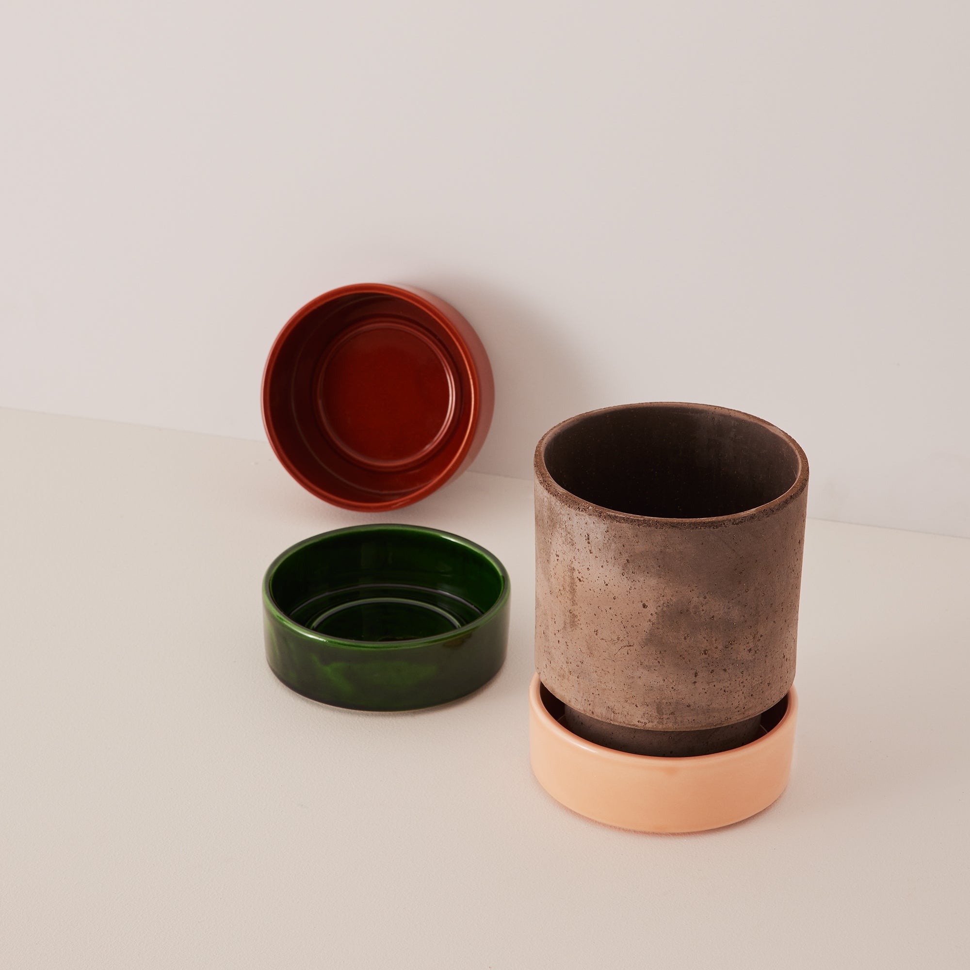 Goodee-Bergs Potter-Hoff Saucer 14 - Color - Rust Glazed